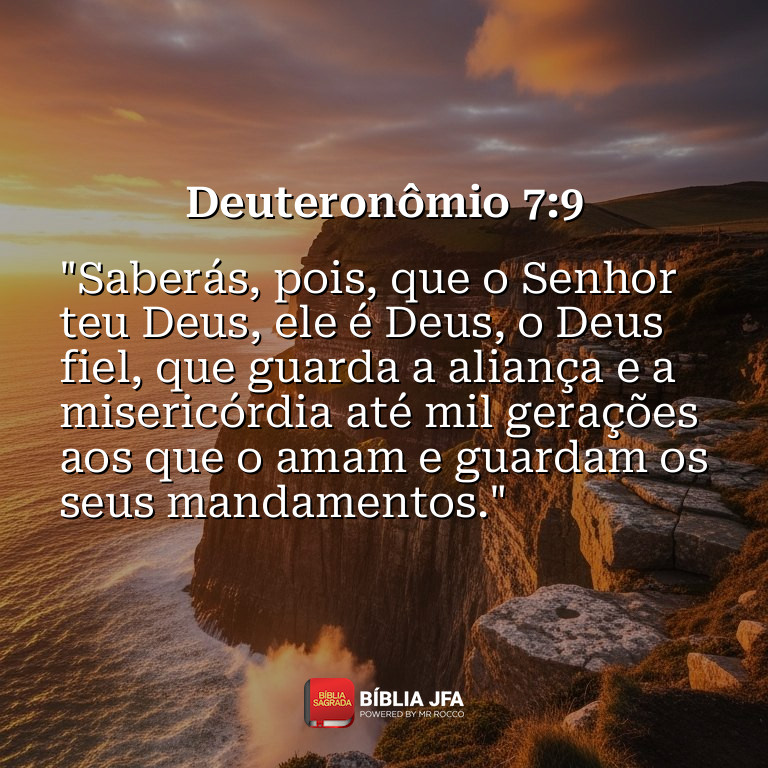 Imagem do versículo Deuteronômio 7:9