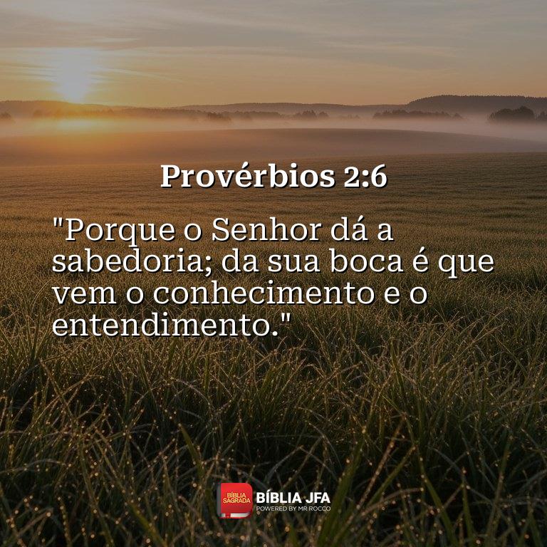 Imagem do versículo Provérbios 2:6