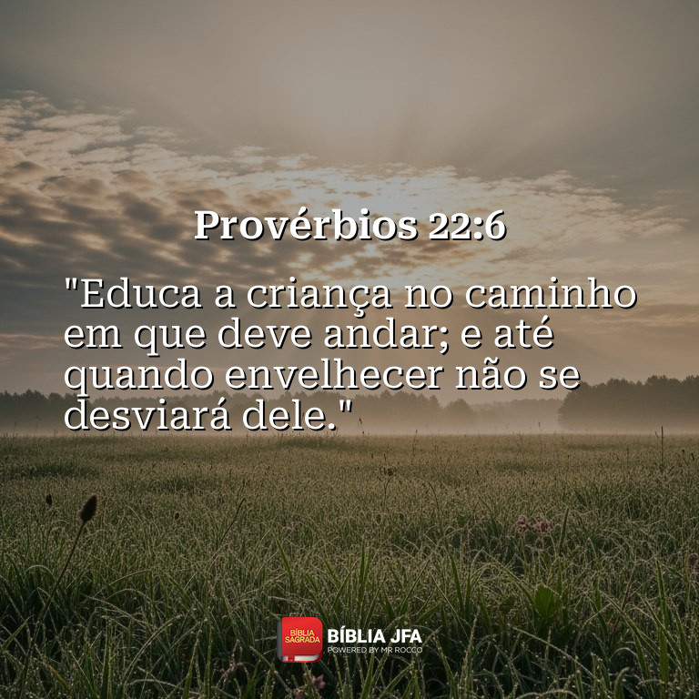 Imagem do versículo Provérbios 22:6
