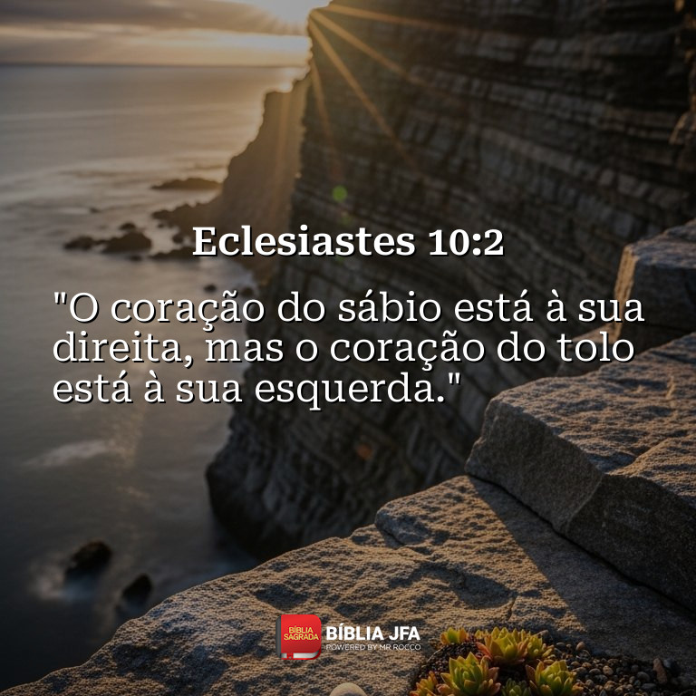 Imagem do versículo Eclesiastes 10:2