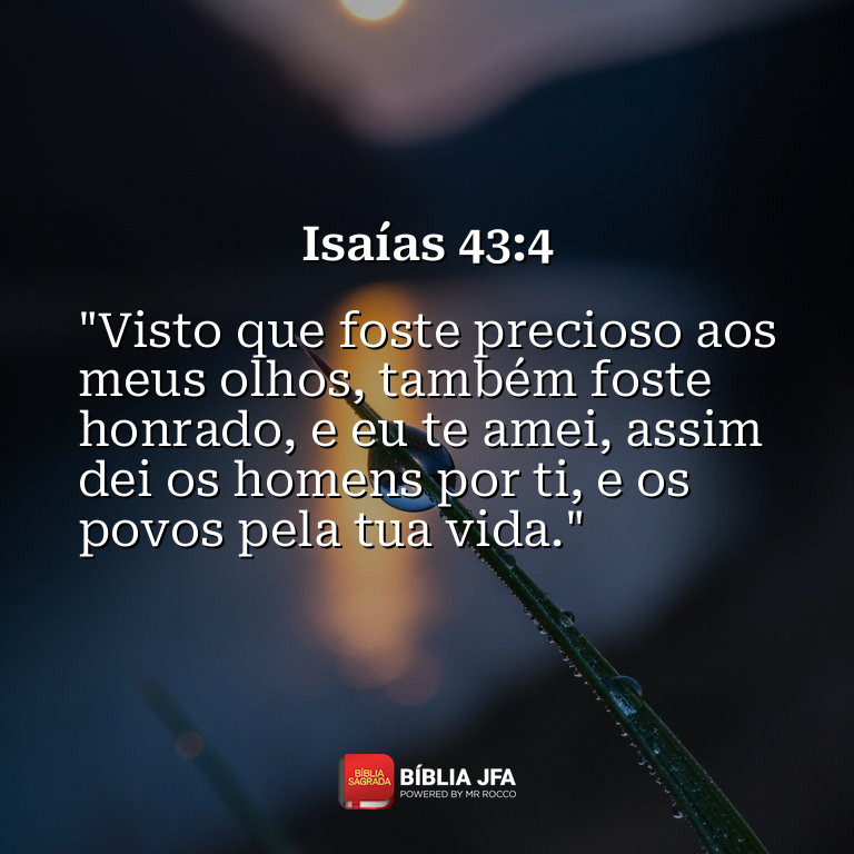 Imagem do versículo Isaías 43:4
