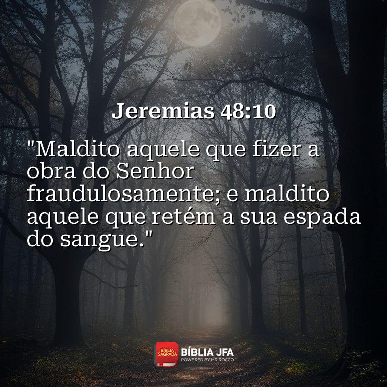 Imagem do versículo Jeremias 48:10