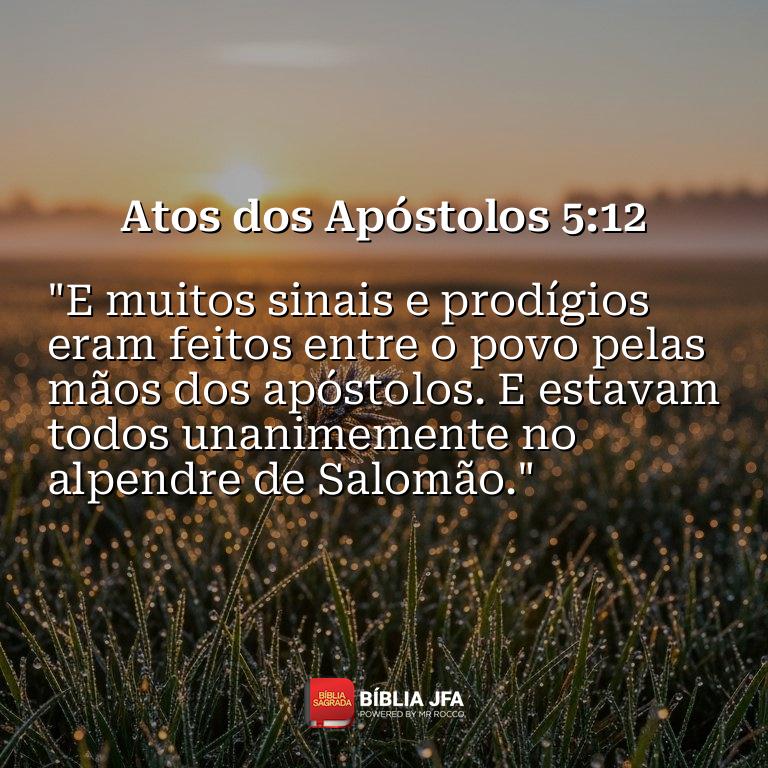 Imagem do versículo Atos dos Apóstolos 5:12
