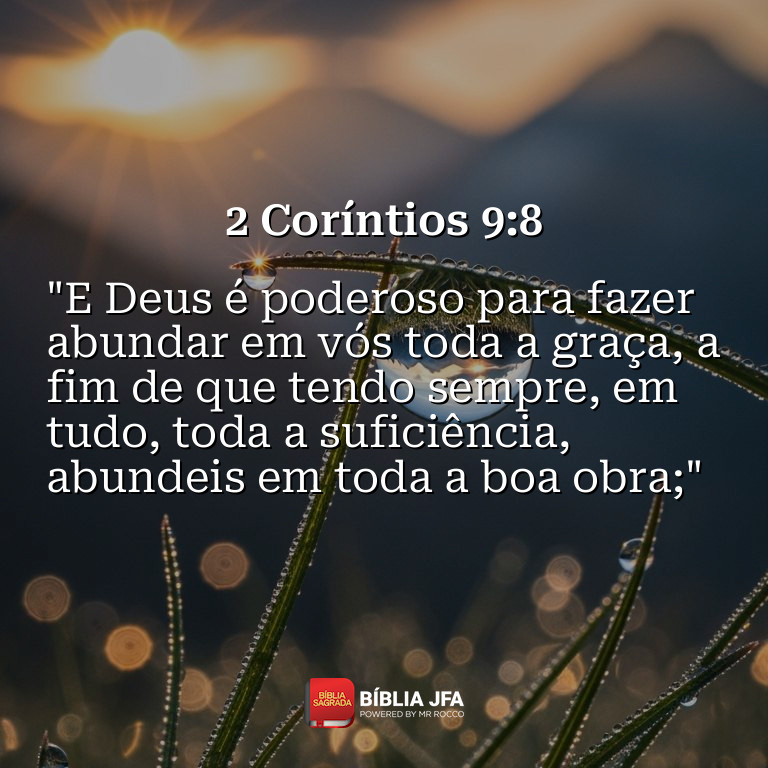 Imagem do versículo 2 Coríntios 9:8