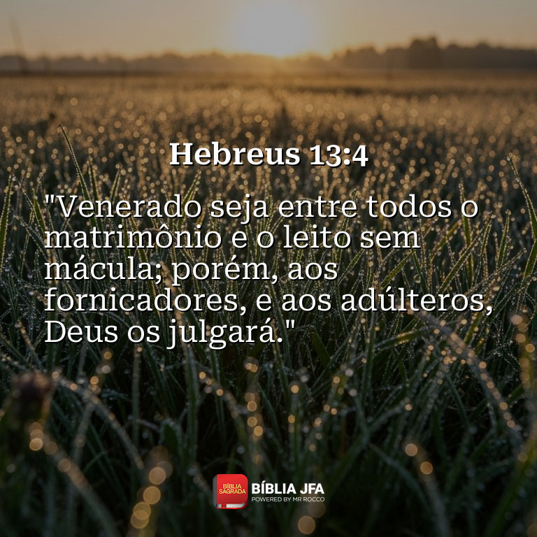 Imagem do versículo Hebreus 13:4