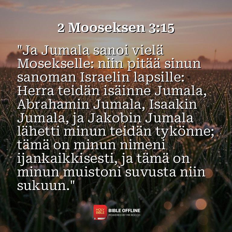 Imagem do versículo 2 Mooseksen 3:15