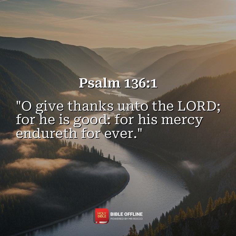 Imagem do versículo Psalms 136:1