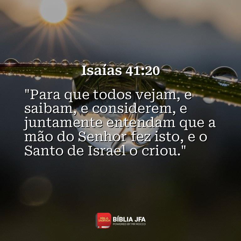 Imagem do versículo Isaías 41:20